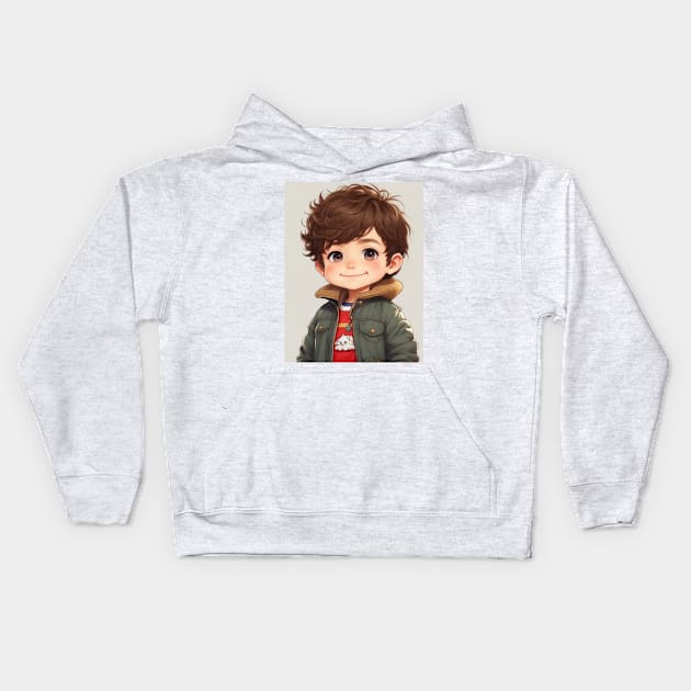 adorable cute boy. Kids Hoodie by MeriemBz